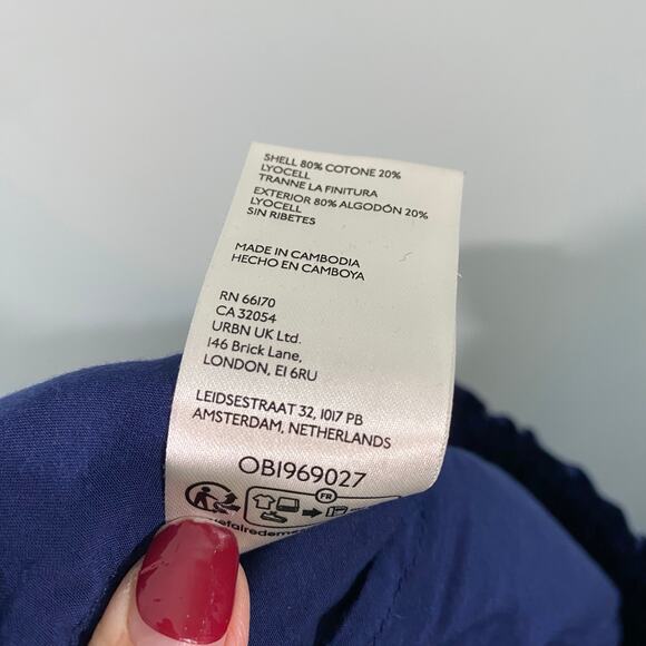 Maeve By Anthropologie Women Navy Super High Rise Wide Leg Pull On Pants Size M - Picture 7 of 8